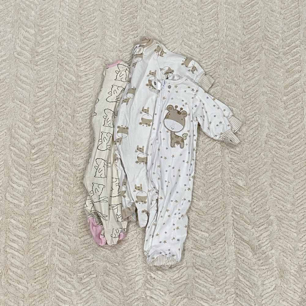 Animal Print Kids Footies